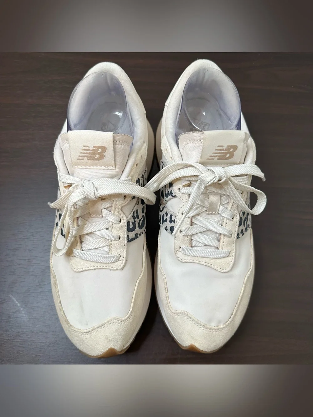 New Balance 237 Women’s Low Top Lace-Up Sneakers Leopard Accent, Size 9, Causal